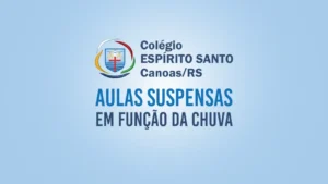 Aulas suspensas devido à chuva