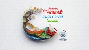 Aviso de feriadão de Carnaval